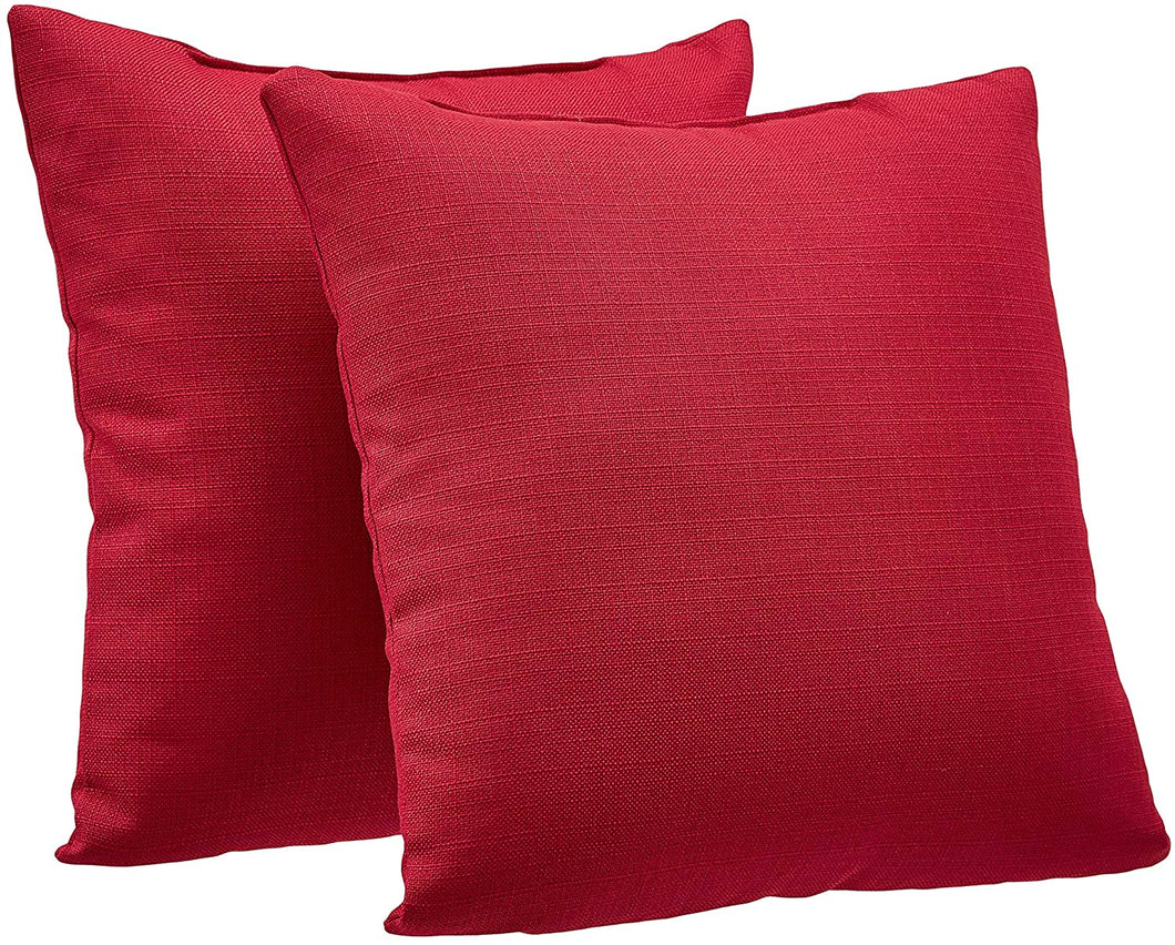 2-Pack Linen Style Decorative Throw Pillows